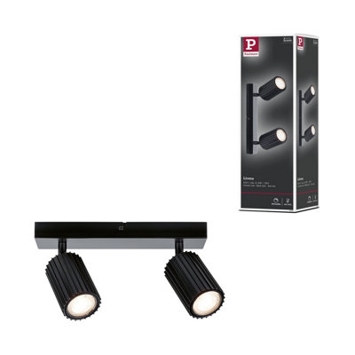Paulmann Spotlight Lirena Gu10 Max. 2X10W Black Matt Metal 94920 from B&Q
