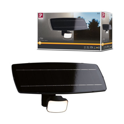 Paulmann 95705 Solar Floodlight Flotas Incl. Twilight-Controlled Motion Detector (Hf) Ip65 3000K 700Lm Anthracite from B&Q