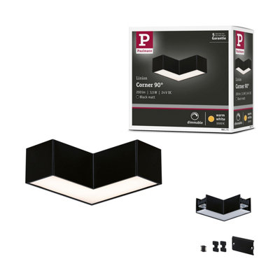 Paulmann 98171 Linion Light Channel 90  Deg. Tilt 2000Lm/m 3000K Signal Black from B&Q