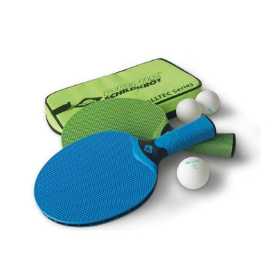 Schildkrot Funsport Donic-Schildkröt Alltec Hobby Outdoor Table Tennis Bat And Balls Set With Carry Bag from B&Q