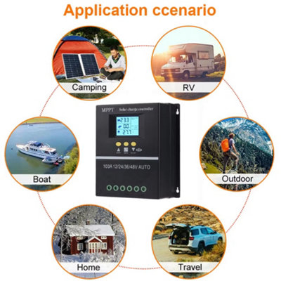 PPT Solar Charge Controller 60A 48V with Auto-Detection of Battery Type - PPT Charge Controller, 100A Solar Controller