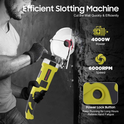 4000W Electric Wall Chaser Slotting Machine for Steel and Concrete 220V