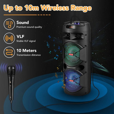 4000W Loud Portable Wireless Bluetooth Speaker Stereo Bass MIC USB FM ...
