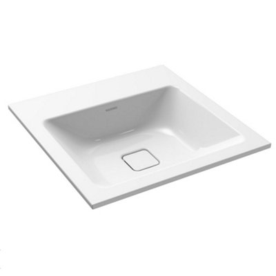 Kaldewei Cono Square Built In Steel Enamel Wash Basin 600mm White (Basin Only) from B&Q