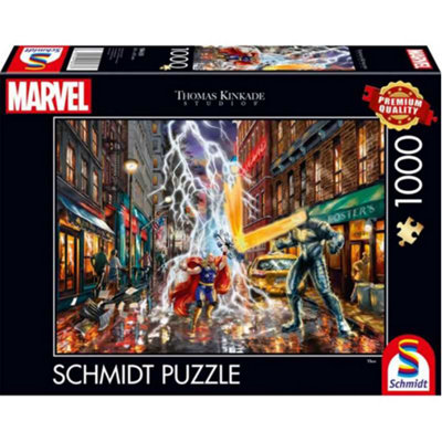 Asmodee Thomas Kinkade: Marvel Thor Puzzle – 1000 Pieces – Brand New And Sealed