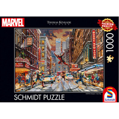 Asmodee Thomas Kinkade: Marvel Deadpool Snow Day (1000Pc) – Brand New And Sealed