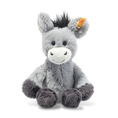Steiff Dinkie Donkey Soft Toy With Ear Tag Grey 20cm Plush 073922 - Image 4