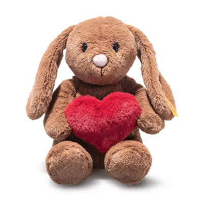 Steiff Hoppie Rabbit Love Teddy Soft Toy 16CmBrown from B&Q
