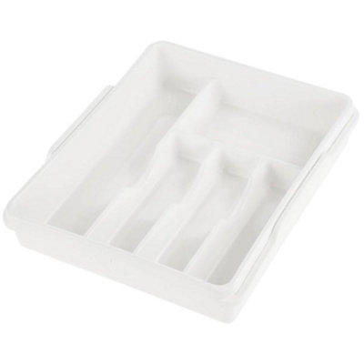 keeeper Expandable Cutlery Tray, 5 to 7 Compartments, Drawer Insert, 38 x 32 x 7.5 cm to 38 x 50.5 x 7.5 cm, White - Image 5