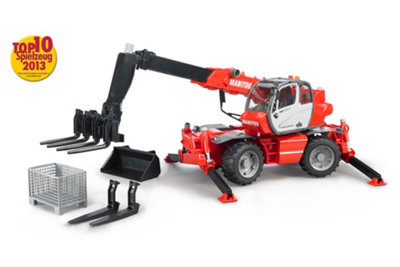 Bruder Manitou Telescopic Forklift Mrt 2150 With Accessories Industrial Forklift Model from B&Q