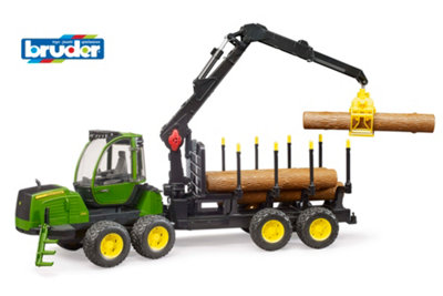 Bruder 02133 John Deere 1210E Forwarder with grab & 4 trunks 1:16 scale forestry - Image 9
