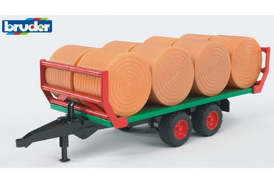 Bruder Bale Transport Trailer With 8 Round Bales Detailed Vehicle & Playset Model from B&Q