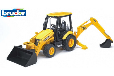 Bruder JCB MIDI CX Backhoe Loader Toy Vehicle Yellow - Image 7