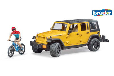 Bruder Jeep Wrangler Unlimited Rubicon With Mountain Bike & Cyclist Outdoor Adventure Playset from B&Q