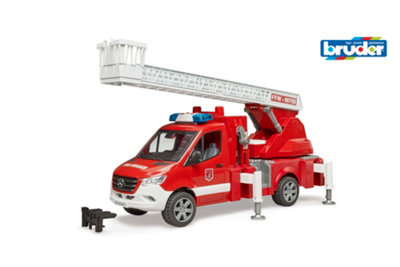 Bruder Mb Sprinter Fire Engine With Ladder, Waterpump And L S Modul Delivery Vehicle Model - Red - Image 8