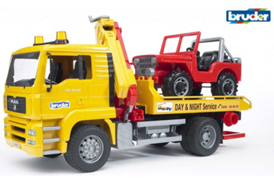 Bruder - 2750 - Tow Truck Man + Gantry And Jeep Scale 1/16 - 49.5 Cm - Image 12
