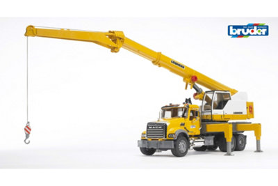 Bruder 1:16 Mack Granite Liebherr Crane Truck – Detailed Vehicle & Playset Model - Image 5