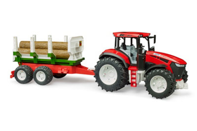 Bruder Roadmax Tractor With Forestry Trailer And 3 Trunks Farm Tractor Model from B&Q