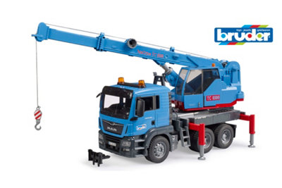 Bruder MAN TGS Crane Truck - Blue - 1:16 Scale - Image 12