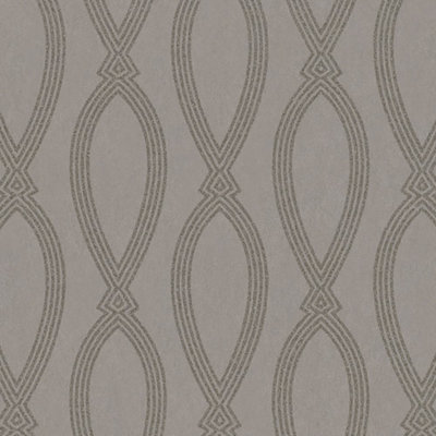 Galerie Purity Brown Geometric Wallpaper from B&Q