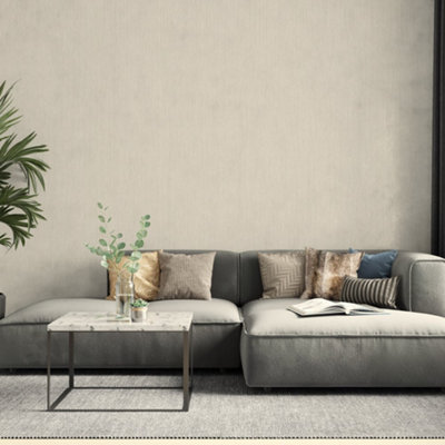 Galerie Avalon Light Grey Verticle Texture Embossed Wallpaper from B&Q