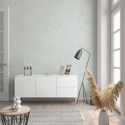 Galerie Flora Grey Plain Texture Lustre Wallpaper from B&Q