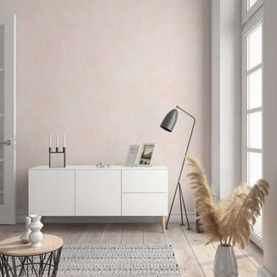 Galerie Flora Beige Plain Texture Lustre Wallpaper from B&Q