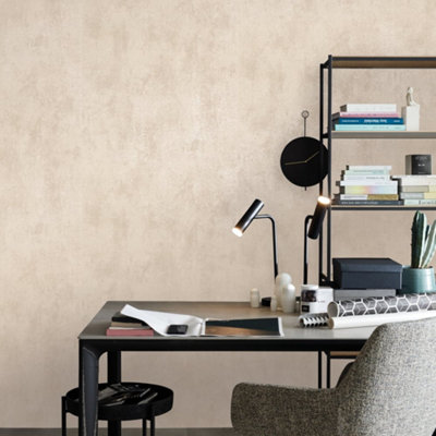 Galerie The New Textures Book Beige Plain Texture Wallpaper Roll from B&Q