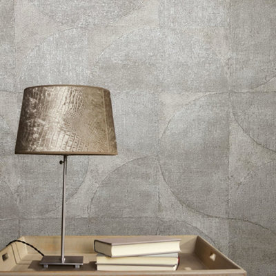Galerie The New Design Book Beige Rustic Circle Textured Wallpaper from B&Q