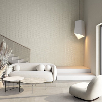 Galerie Beige Graphic Wallpaper from B&Q