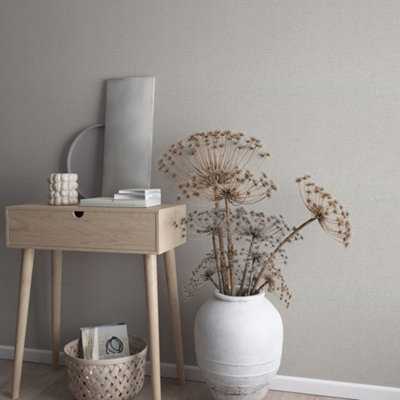 Galerie Silver Grey Structure Wallpaper from B&Q