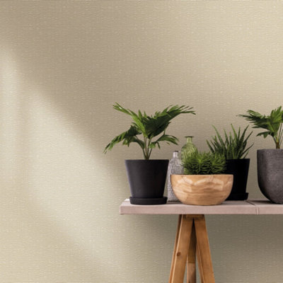 Galerie Beige Textile Optics Wallpaper from B&Q