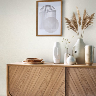Galerie White Uni Plain Textured Wallpaper from B&Q
