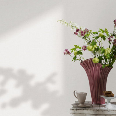 Galerie White Uni Plain Textured Wallpaper from B&Q