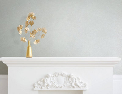 Galerie Hotel Silver Mottled Plain Glitter Wallpaper Roll from B&Q