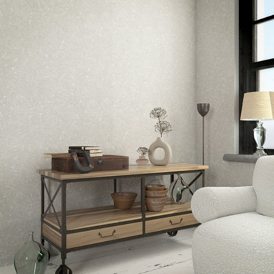 Galerie Loft 2 Greige Textured Plaster Effect Wallpaper Roll from B&Q