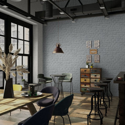 Galerie Loft 2 Grey Exposed Brick Design  Wallpaper Roll from B&Q