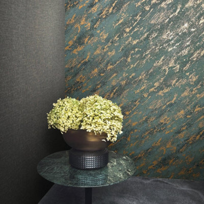 Galerie Eclectic Blue Plaster Look Wallpaper from B&Q