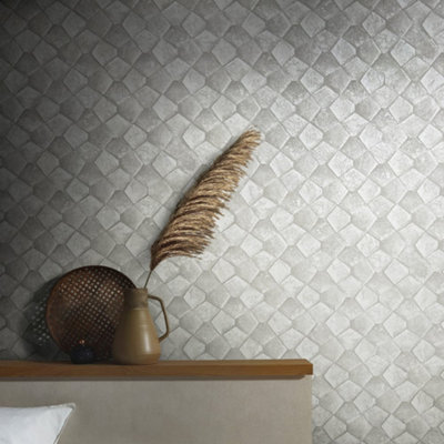 Galerie Eclectic Beige Geometric Graphic Wallpaper from B&Q