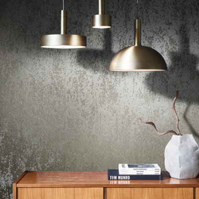 Galerie Eclectic Grey Metallic Look Wallpaper from B&Q