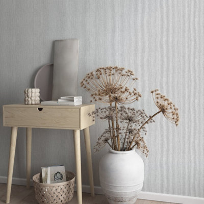 Galerie Flora Silver Rope Weave Wallpaper from B&Q