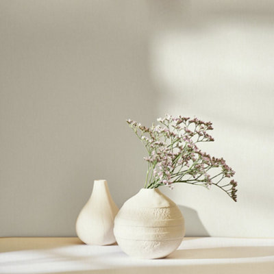 Galerie Heritage Structure White Green Plain Texture Wallpaper Roll from B&Q