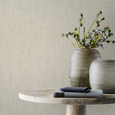 Galerie Loft Beige Scored Texture Textured Wallpaper from B&Q