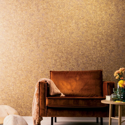 Galerie Energy Gold Sheen Igneous Effect Collection Wallpaper Roll from B&Q