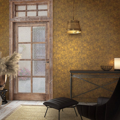 Galerie Energy Collection Bronze Sheen Clay Effect Wallpaper Roll from B&Q