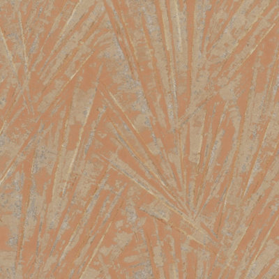 Galerie Energy Collection Metallic Gold Fan Palm Effect Wallpaper Roll from B&Q