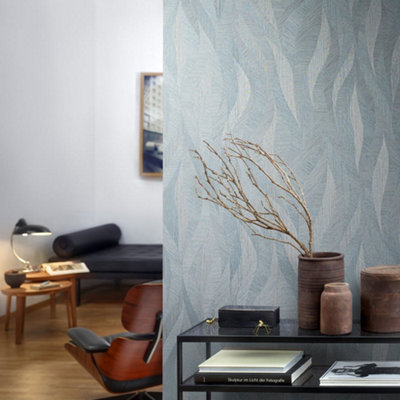 Galerie Energy Collection Blue Flame Effect Wallpaper Roll from B&Q