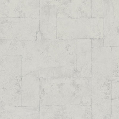 Galerie Air Collection Silver Metallic Graphical Effect Textured Wallpaper Roll from B&Q
