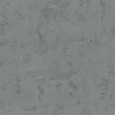 Galerie Air Collection Grey Metallic Graphical Effect Textured Wallpaper Roll from B&Q