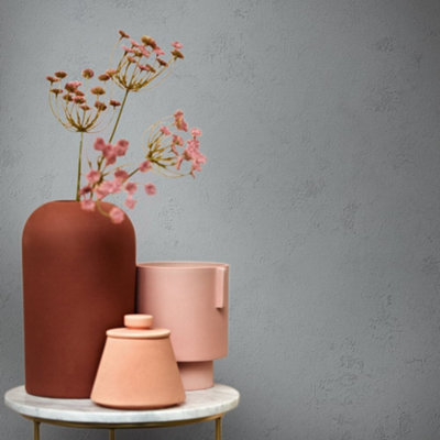 Galerie Air Collection Grey Arid Concrete Textured Wallpaper Roll from B&Q